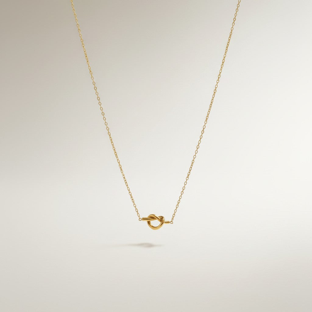 Dahlia | 18K Gold Plated Dainty Knot Pendant Chain