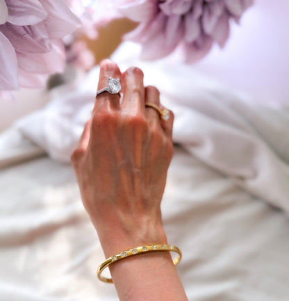 Grace- 18k Gold Plated Bracelet with Square Zircon Stones
