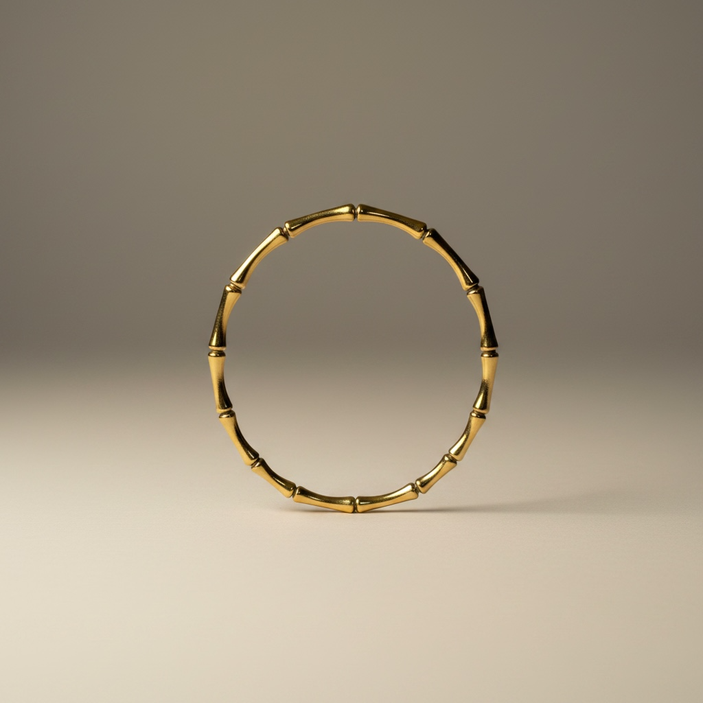 Holly- Gold Plated Bamboo design Bracelet
