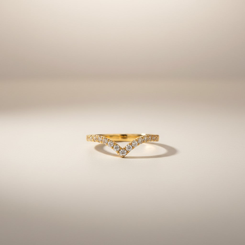 Riad- 18K Gold Plated Dainty Zirconia Ring