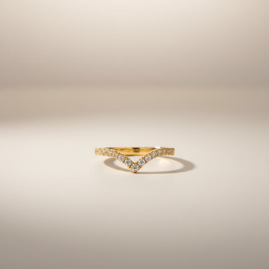 Riad- 18K Gold Plated Dainty Zirconia Ring