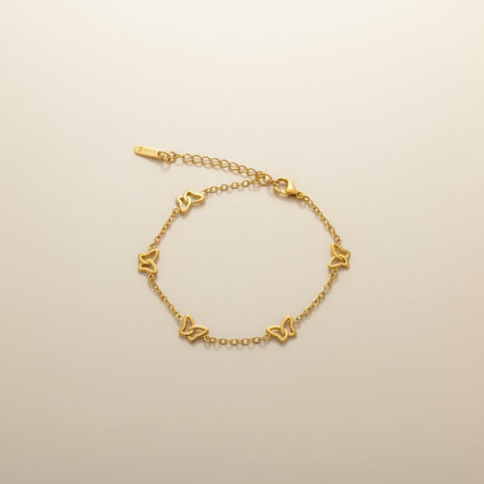 Harper- 18K Gold Plated Dainty Butterfly Bracelet