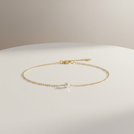Bonni | 18k Gold Plated Dainty Pearl Bracelet