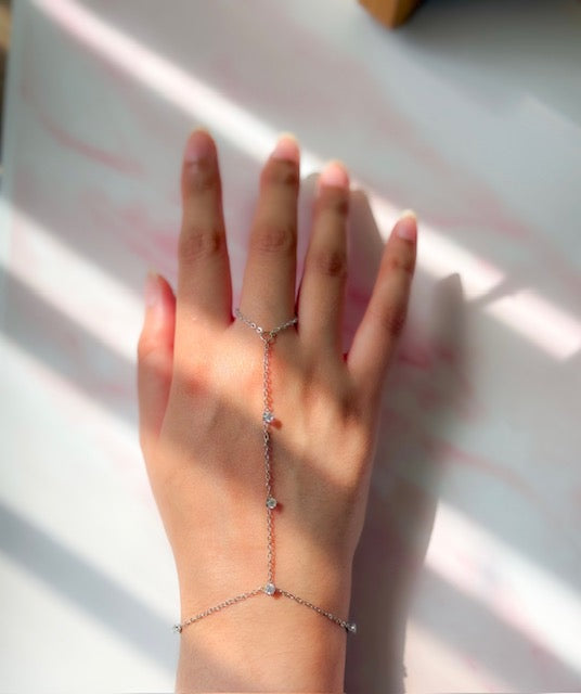 Ivy- 18K Gold Plated Zircon Stone Hand Chain