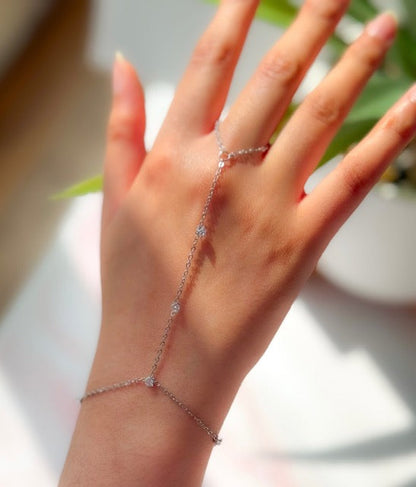 Ivy- 18K Gold Plated Zircon Stone Hand Chain