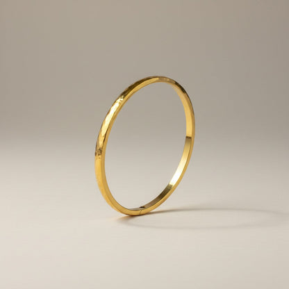 Alma- Textured Gold Plated Bracelet