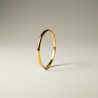Ana- Gold Plated Plain Bangle type Bracelet