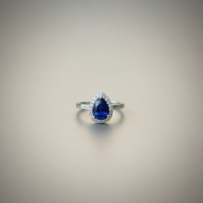 Saleena- Royal Blue Platinum Plated with Zirconia stone