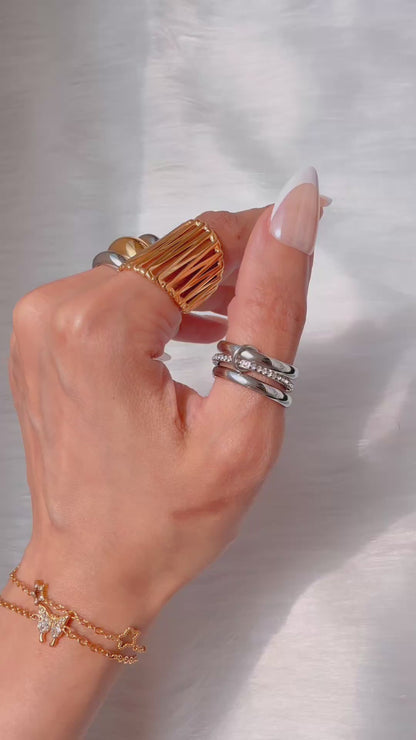 Polly – 18K Gold Plated Chunky Dome Ring